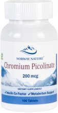 Chromium Picolinate 200 mcg Norway Nature 100 tab
