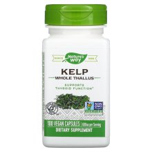 Nature&#039;s Way Kelp, Whole Thallus, 600 mg, 100 вег.капсул