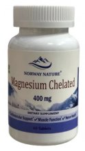 Norway Nature Magnesium Chelated 400 mg./120 tabs