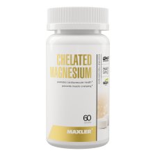 Chelated Magnesium (Bisglycinate Chelate form) MXL 60 vegan tabs 