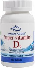 Super Vitamin D-3 10 000ME Norway Nature 120 tab.