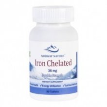 Iron Chelated 36 mg Norway Nature 90 tab