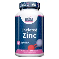 ЦИНК ZINK Chelated (Bisglycinate) 30 мг от Haya Labs (100 табл)