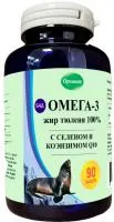 Органик БАД  Жир Тюленя 100% с селеном и коэнзимом Q10"/ 90 кап