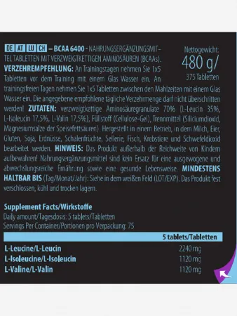 Аминокислоты BCAA 6400 от Scitec Nutrition (125 таб)