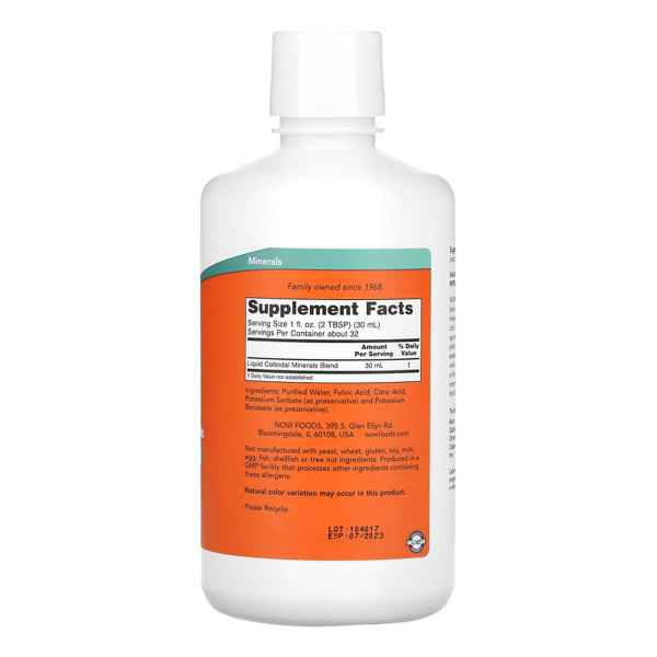 Now Foods Colloidal Minerals Liquid 32 oz
